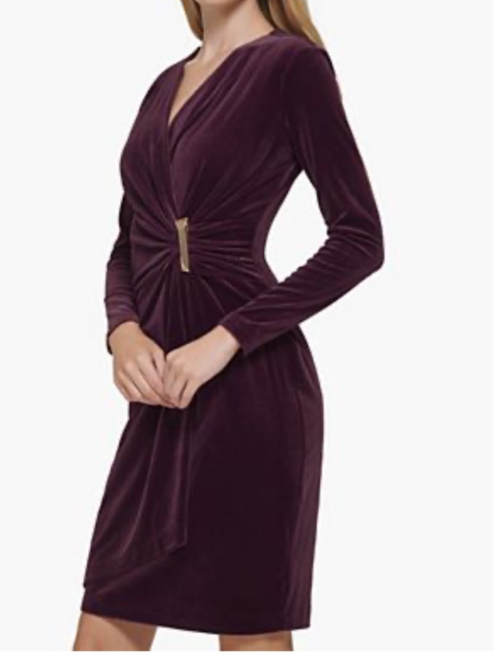 Calvin Klein Velvet Sheath Dress
